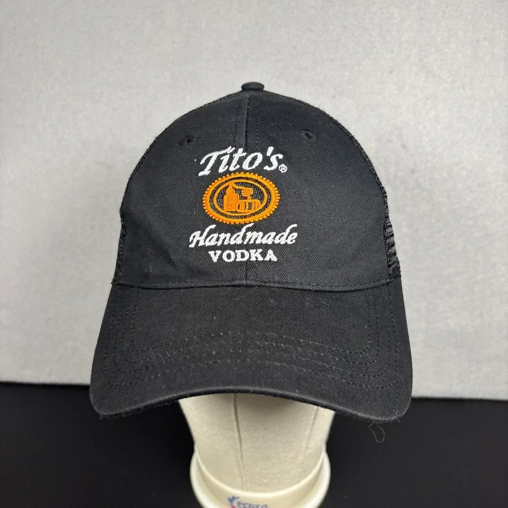 Titos Handmade Vodka Hat Cap Black Snapback Trucker Mesh Austin Texas Ad Promo